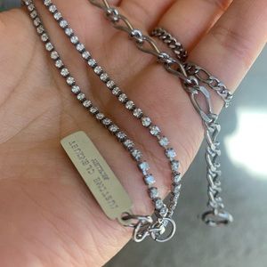 Justine Clenquet crystal & chain necklace choker